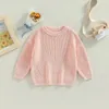 Cardigan Autumn Winter Baby Kids Boys Girls Long Sleeve Solid Color Knit Sweater Baby Kids Boys Pullover Sweaters Jumper Clothes 231016