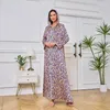 Vêtements ethniques Eid Musulman Capuchon Abaya Robe Femmes Floral Print Robe Marocaine Caftan Robes Abayas Élégant Kaftan Ramadan Jalabiya