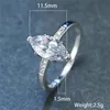 Vittguldfylld Marquise Zircon Rings for Women Wedding Engagement Jewelry Crystal Stone Ring Female Luxury Accessory Cluster330V