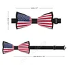 Cravates d'arc Polyester Drapeau des États-Unis Bowtie pour hommes Mode Casual Hommes Cravate Cravate Costumes de fête de mariage Cravate