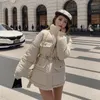 Women's Trench Coats Winter Jacket Vintage Parkas Fashion Turtlenecks Snowsuit Long Sleeve Korean Female Clothing Loose 2023