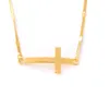 Kedjor Cross Pendant 24k Guldfärgfyllning Halsband för män Kvinnor Girl Armband Fashion High Qual Chain Habesha Wedding Party Gift