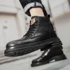 665 Top Fashion Boots High Men عرضية للأحذية 2024 دراجة نارية من الدانتيل في الهواء الطلق للرجال المشي جلدي 997 277