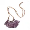 Pendanthalsband Boho Style 2023 Tassel Necklace Women Fashion Jewelry Rope Chain Choker Fall and Winter Sweater