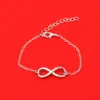 Nouveautés mode coréenne Simple métal 8 Infinity bracelets à breloques pour femmes hommes bijoux Style d'été Beach340i