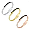 Bangle Romeinse cijfers Zwarte schelp Cystals Mode Charme Luxe gouden kleur Natuurstenen Roestvrij staal Cadeau voor vrouwen