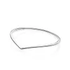 NOUVEAU Bracelet Wishbone poli Bracelet en argent sterling massif 925 de haute qualité Boîte de mode Cadeau Bijoux Femmes Filles Bracelet sets306C