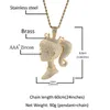 Hip Hop AAA CZ Stone Paved Bling Iced Out Crown Barbie Queen Pendants Necklace for Men Women Unisex Rapper Jewelry Gift224n