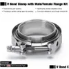 3 Sus 304 Steel Stainless Exhaust V Band Clamp Flange Kit Quick Release Male Female Or Normal Type Drop Delivery