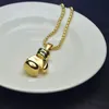 women 18K Gold GF Stainless steel boxing glove Pendant chain necklace N216B202J