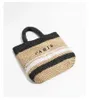 Sacos de compras moda grande capacidade de palha sacola designer letras mulheres bolsas handamde tecido verão praia saco casual bali grande bolsa 231017