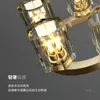 Pendant Lamps All Copper Crystal Living Room Chandelier Modern Minimalist Designer LED Strip Light Dining Luxury