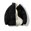 Hommes vers le bas Parkas veste d'hiver hommes Streetwear polaire manteau mâle lâche bulle chaud col montant manteaux unisexe Puffer vêtements 231017