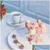 Andra Bakeware Bakeware Tools 360 Roterande kakor Stativ Kub Akryl Clear Dessert Support Bracket Mtilayer Chocolates Display Holder T DHW28