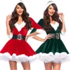 Theme CostumeWomen Christmas Suit Costumes Adults Lady Slim Fit Hooded Sexy Veet Female Santa Claus Cosplay Xmas Party Fancy Dress