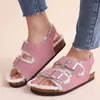 Slippers Pallene Fur For Women Winter Fashion Female Open Toe Warm Home Flat Arizona Faux Short Plush Cork Cotton Shoes 231017