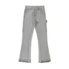 Men's Jeans Eukaaru High Street Straight Flare Pants Men Streetwear Hip Hop Oversized Women Loose Baggy Fashion Trousers296p