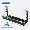 Supports de stockage Racks sans perçage extensible sous le bureau gestion des câbles plateau en métal avec pince support de cordon de multiprise rétractable 231017