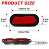 Bilens bakljus 2st 6 '' Bil LED Oval Bakljusuppgradering Bakre broms Hamburger Signal Lamp för Truck Trailer RV SUV VAN BUS LORRY CARAVAN TRACTOR Q231017