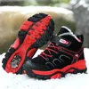 Zapatos atléticos al aire libre para niños, zapatos casuales para niños, antideslizantes, botas de nieve de piel cálida para invierno, zapatillas de deporte de cuero tácticas, calzado para exteriores para niños, botas acolchadas L231017