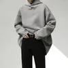 Felpe con cappuccio da uomo oversize moda uomo casual grigio nero felpa con cappuccio streetwear coreano pullover allentato felpa con cappuccio uomo S-2XL