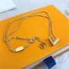 Designer de moda colar pulseira pingente charme pulseiras ouro amor v colar feminino colares pulseiras pingentes de luxo corrente 2202306c
