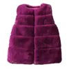 Waistcoat Kids Girls Faux Fur Vest Coats Winter Warm Waistcoat Sleeveless Children Fur Jacket Baby Girls Outwear Clothes 231016