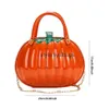 Bolso cruzado con cadena impermeable para Halloween, bandolera con bandolera de calabaza a la moda, bolsos con asa de calidad de cuero PU, cuerpo cruzado, 2023