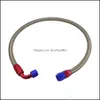 Raccords Pqy - Ligne de mazout tressée en acier inoxydable An10 de 1,2 mètre ajouter un raccord droit pivotant à 90 degrés Pqy3702S moteur automobile DH9Vl