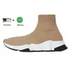 Designer Boots Sock Shoes Comfort Sole Breathable Men Women Platform Hommes Mesh Trainer Black Glitter Knitted Triple Black White Jooging Walking sneakers