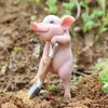 Arti e mestieri Creativo Animale Maiale Bambino Carino Artigianato in resina Teraryum Fata Giardino Miniature Figurine decorative Mini Accessori Kawaii 231017