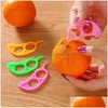 Fruktgrönsaksverktyg Orange Peeler Plastic Candy Color Lemon Slicer Zesters 25cm 75 cm Citrus Knivskärare Stripper Knife2006886 D DHBIR