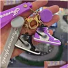 Creative Personalized Soft Rubber Shoes Keychain Bag Key Ring Charm Trendy Sneakers Chain Wholesale