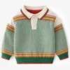 Pullover Girls Pullover Autumn Toddler Boys Knitted Sweater Baby Boys Fashion Outwear Children Clothes Kids Girls Knitwear Jacket 231017