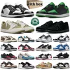 With Box Jumpman 1 Low 1s Basketball Shoes Men Women Black White Panda Luck Green Golf Olive Black Phantom Wolf Grey Cement Mens Trainers Sports Sneakers Size 36-47