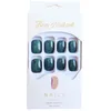 Faux ongles vert foncé yeux de chat faux sans vernis utilisation durable manucure pour les tâches de routine quotidiennes du bureau