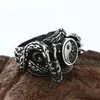 Cluster Ringen Punk Yin Yang Taiji Vintage Zilveren Kleur Etnische Mode Dragon Claw Metalen Ring Voor Mannen Retro Sieraden Bague Hemme304V