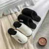 Slippers Arrival Autumn Winter Slippers Women Men Furry Warm House Slippers Couple Closed Toe Flat Slides Plush Fur Flip Flops 231016