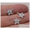 Charms 300st/Lot Ancient Sier Alloy Just For You Star Charms Pendants Diy Jewelry Making Fynd 1m smycken smycken Fynd komponerar DH6U1