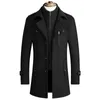 Misturas de lã mistura masculino Jackets de inverno sobretudo casacos de casacos de alta qualidade masculino casual 231017