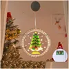 Weihnachtsdekorationen LED-Saugnapf-Hängelichter mit Design-Fensterdekoration Festliche Atmosphäre Kleine farbige Tropfenlieferung Ho Dhl4B