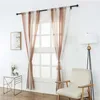 Curtain Curtains Striped Multicolor Multi- Colored Stripe- Voile Curtain- Minimalist Modern Tulle Yarn