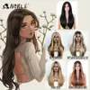 الدانتيل الاصطناعي الدانتيل الأمامي 26 "مستقيم Ombre Lace Cosplay جزء شقراء للنساء الدانتيل الدانتيل الاصطناعية 231016