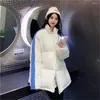 Women's Trench Coats LoliBook Winter Warm Women Jacket Student Trend Stand-Up Collar Coat 2023 Cotton-Padded Bread Clothing Korean Sweet