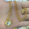 Luxusmarke Modehalsketten Kristallanhänger 18K Goldkette klassischer Stil 2022 offizielle neueste Modelle Damenschmuck Geschenk MN2 --270j