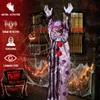 Halloween Speelgoed Buiten Halloween Decoratiestijl Hanger Clown Verpleegster Heks Spraakbesturing Elektrisch speelgoed Hangend Spook Horror Animatronic Prop 231016