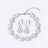 Earrings & Necklace WEIMANJINGDIAN Teardrop Cubic Zirconia CZ Crystal Wedding Bracelet And Earring Bridal Jewelry Set Bridesmaid G2315