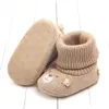 30 paren peuter eerste Walkerspink 3 kleur herfst winter warm 6-18m baby cartoon wollen laarzen anti slip zachte haakhaak laarsjes