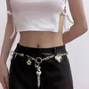 Belts Women Alloy Waist Belt Y2K Style Adjustable Metal Dress Shirt With Multi- Pendant Wholesale