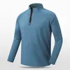 Sweat-shirt à manches longues pour hommes, demi-fermeture éclair, séchage rapide, course à pied, Fitness, Sport, vente en gros, 8801 #